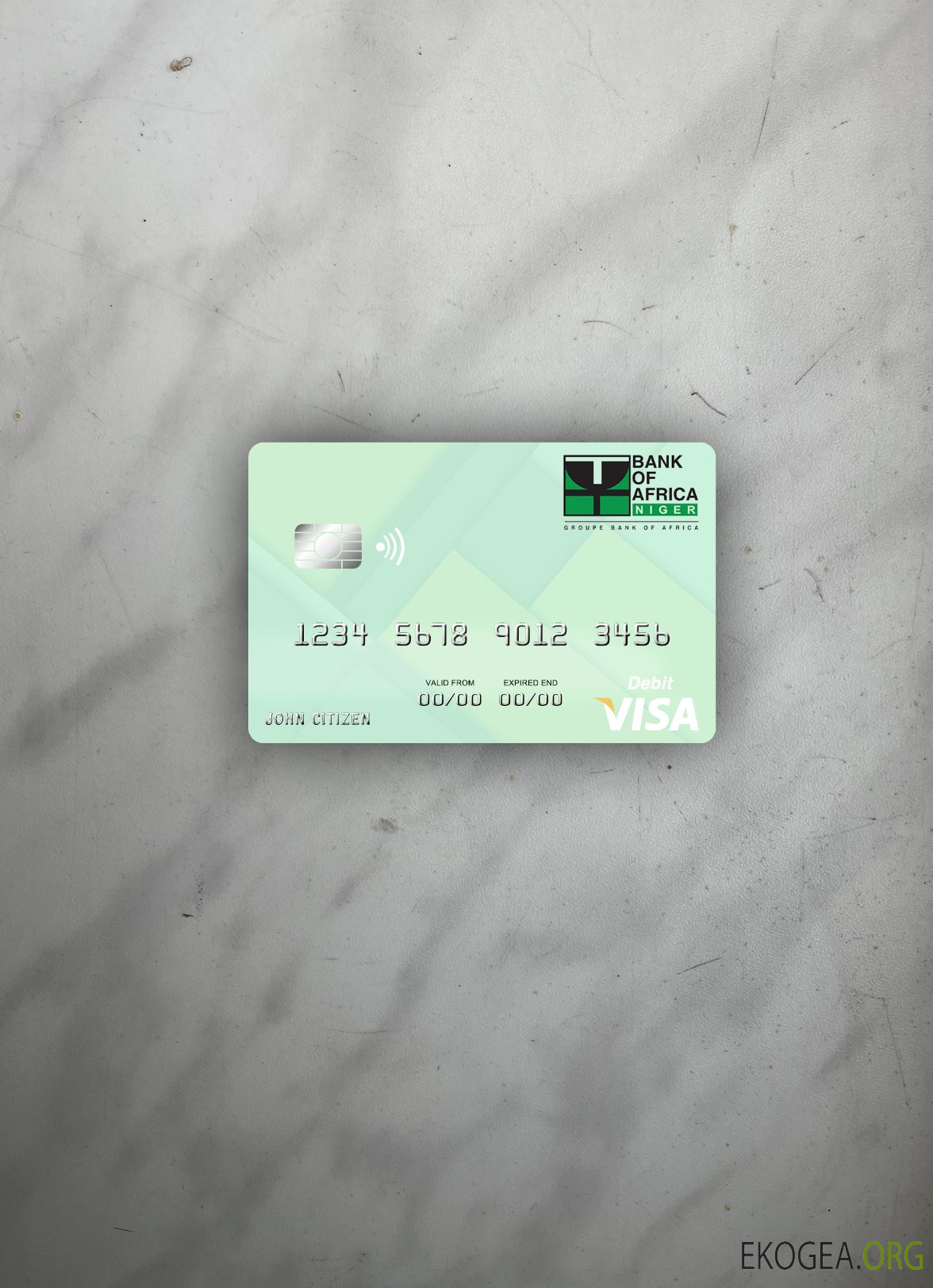 Niger Bank of Africa carte de débit visa photolook , avant